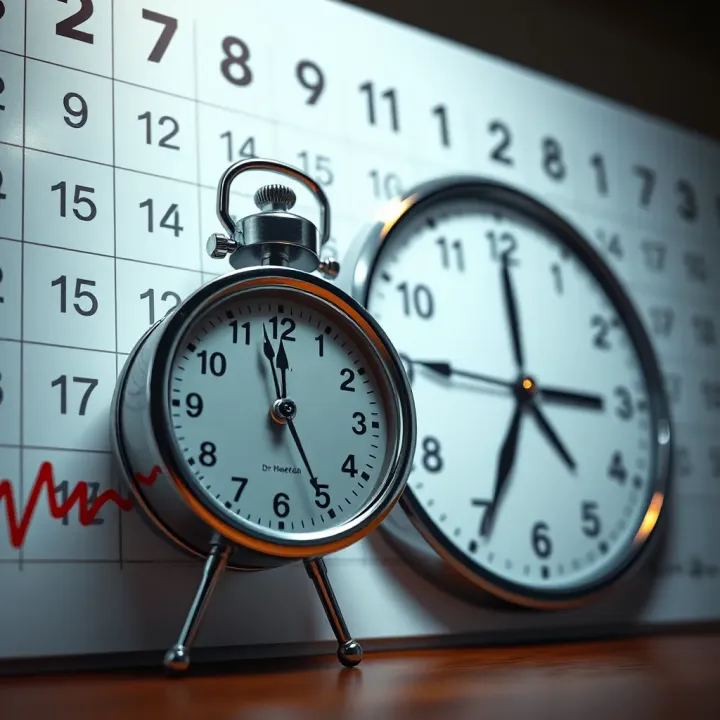 Calendar and clock symbolizing appointment scheduling and efficient visit planning