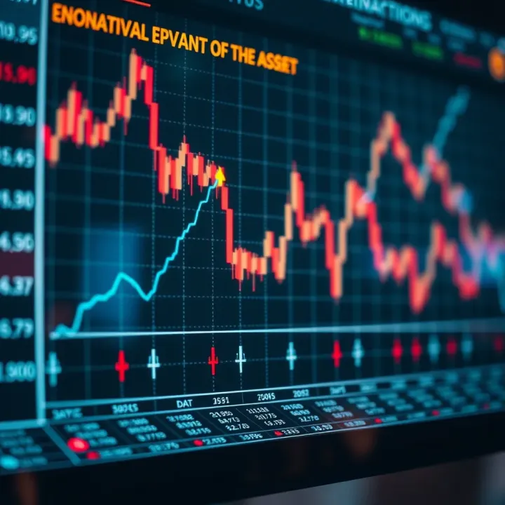 Graph depicting asset volatility changes aligned with economic event announcements
