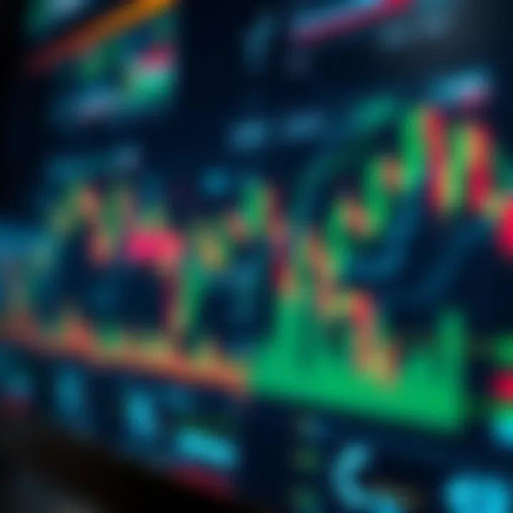 Visualization of algorithm-driven trading with digital charts and South African financial market symbols