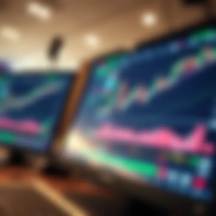 User interface displaying forex trading charts and market data on a digital platform