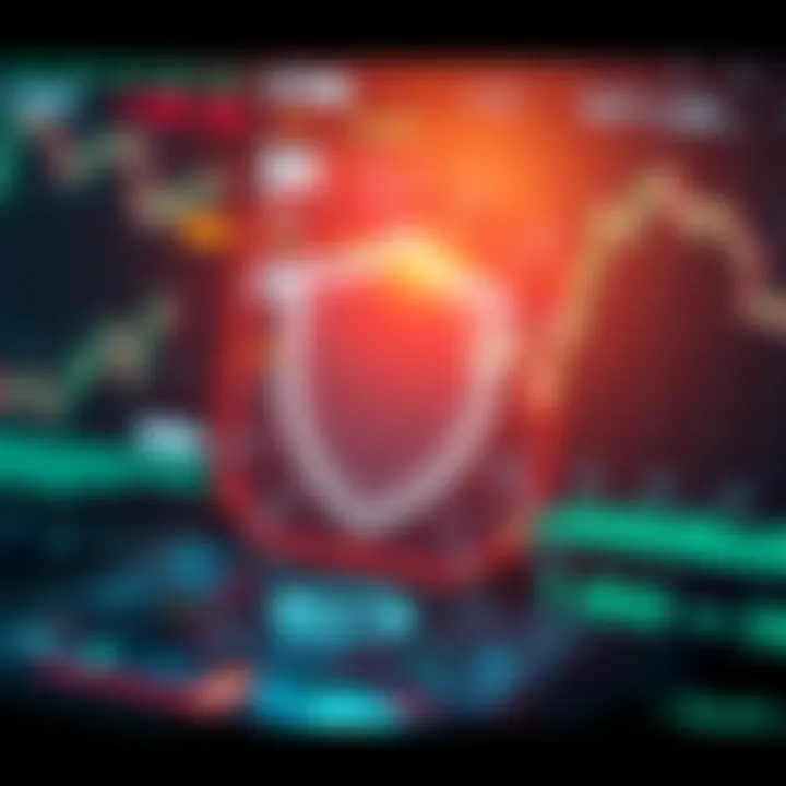 Security Features in Trading Applications for South African Investors Illustration of secure digital shield protecting financial data in a trading application
