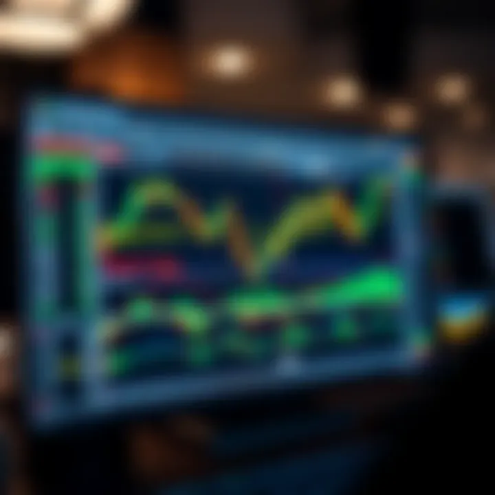 Overview of Forex Trading Platform Interface A computer screen showing a forex trading platform with currency charts and data