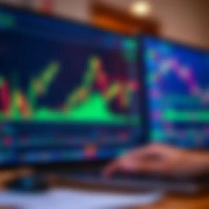 User interface of forex trading software showing charts and indicators