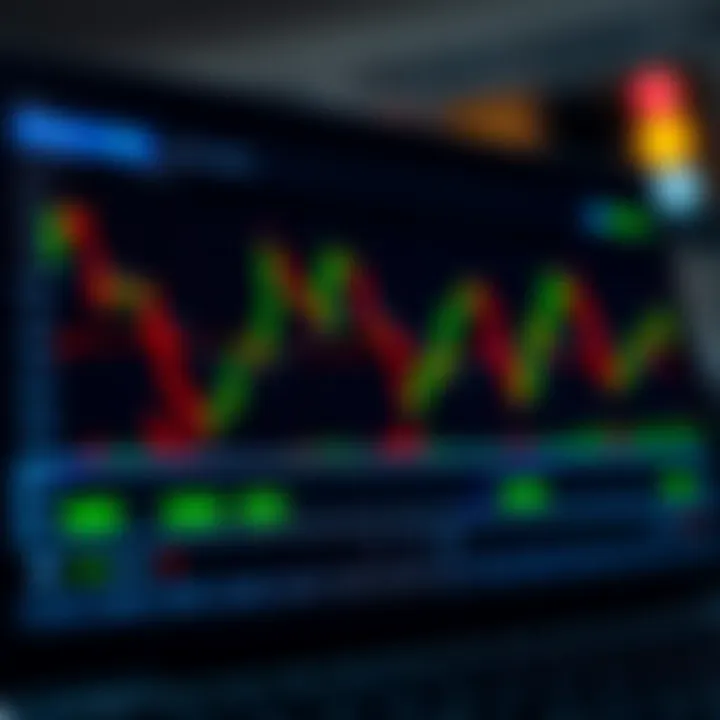 Forex Demo App User Interface with Currency Charts User interface of a forex trading demo application showing currency pair charts and trading options