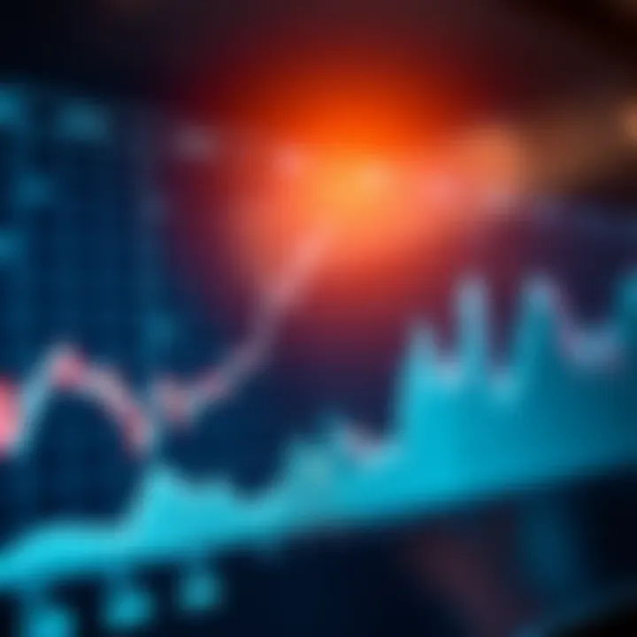 Graph showing currency pair trends and exchange rate fluctuations in forex trading