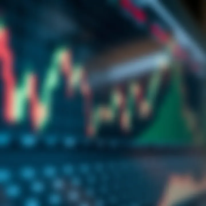 Chart displaying currency pair fluctuations and forex trading indicators
