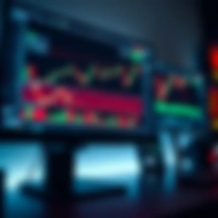 Visual representation of various forex trading strategies displayed on a computer monitor with graphical indicators