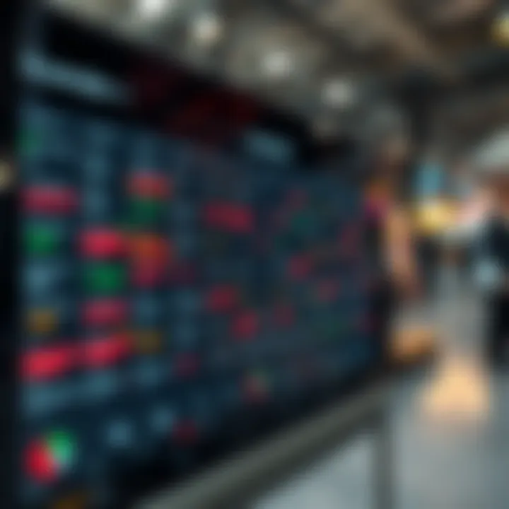 Digital economic calendar displaying upcoming financial events affecting forex markets