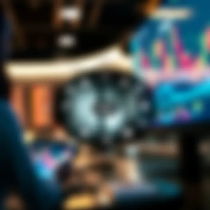 Diagram depicting various forex market participants and trading strategies within a dynamic market environment