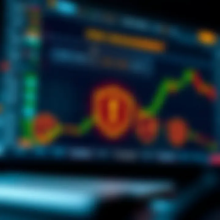 Essential Risk Management Techniques for Forex Traders Conceptual chart illustrating risk management strategies in forex market with protective symbols