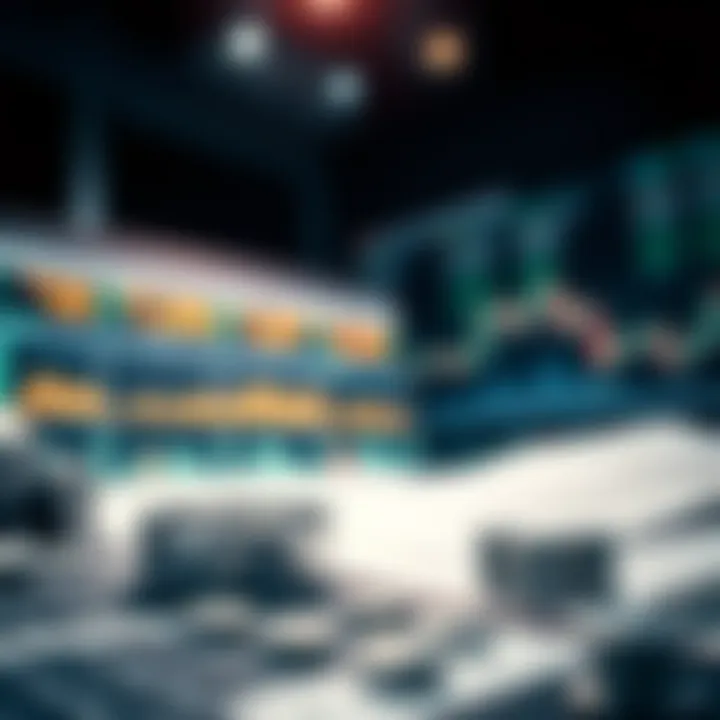 Visual representation of risk management tools and strategic planning in forex trading