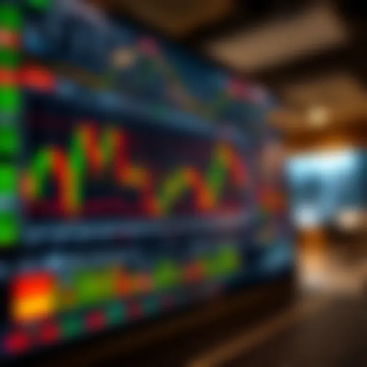 Illustration of forex trading platform interface displaying currency pairs and market charts