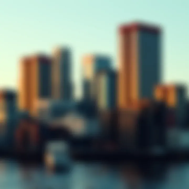 Yokohama city skyline with financial district buildings symbolizing forex trading hub