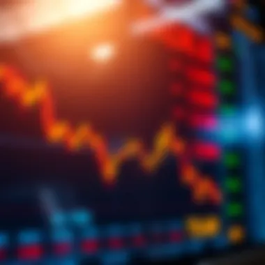 Currency Exchange Rate Fluctuations in Forex Market Visual representation of currency exchange rates displayed on a digital screen showing fluctuations
