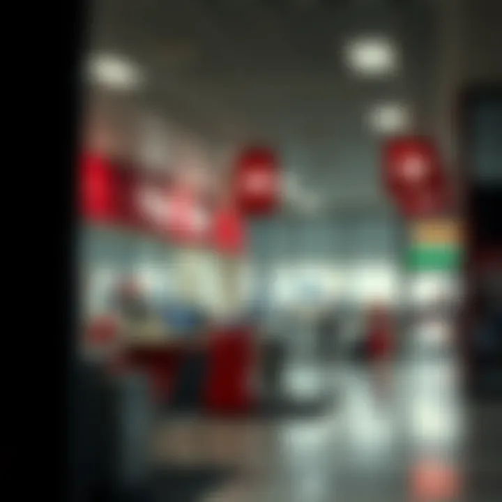Interior of Hatfield Post Office showing service counters and waiting area