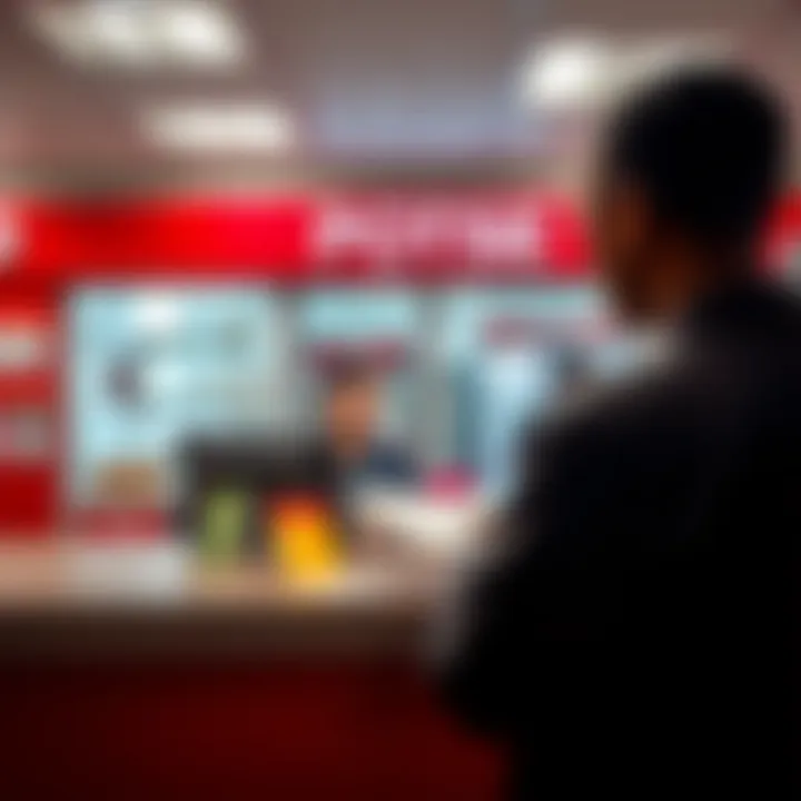 Service Counter Inside Highveld Post Office Customer interacting with postal staff at a service desk inside a Highveld Post Office