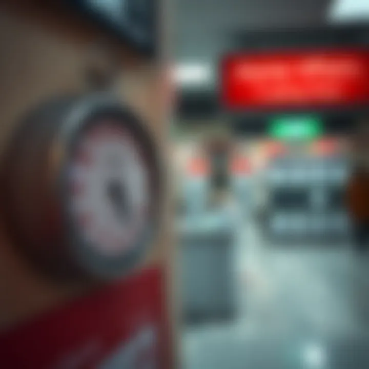 Trading Hours and Service Counter at Akasia Home Affairs Clock showing local time next to Home Affairs service counter with informational posters