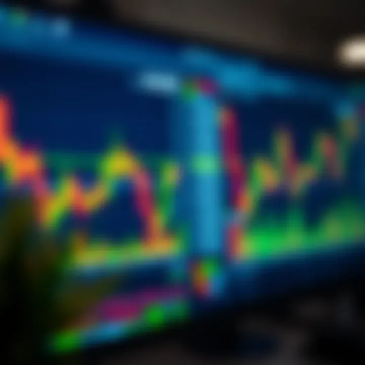 Technical indicators on screen illustrating exit strategies for forex trades in a dynamic market