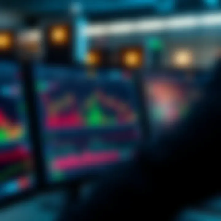 User interface of a modern forex trading platform showing charts and financial data