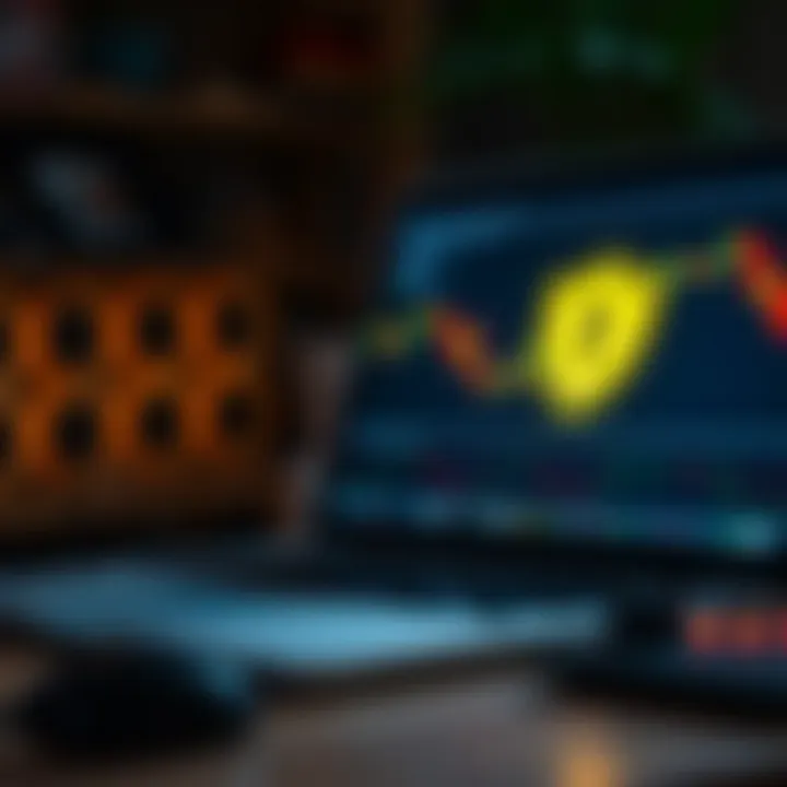 Secure installation of forex trading software on laptop with security shield symbol