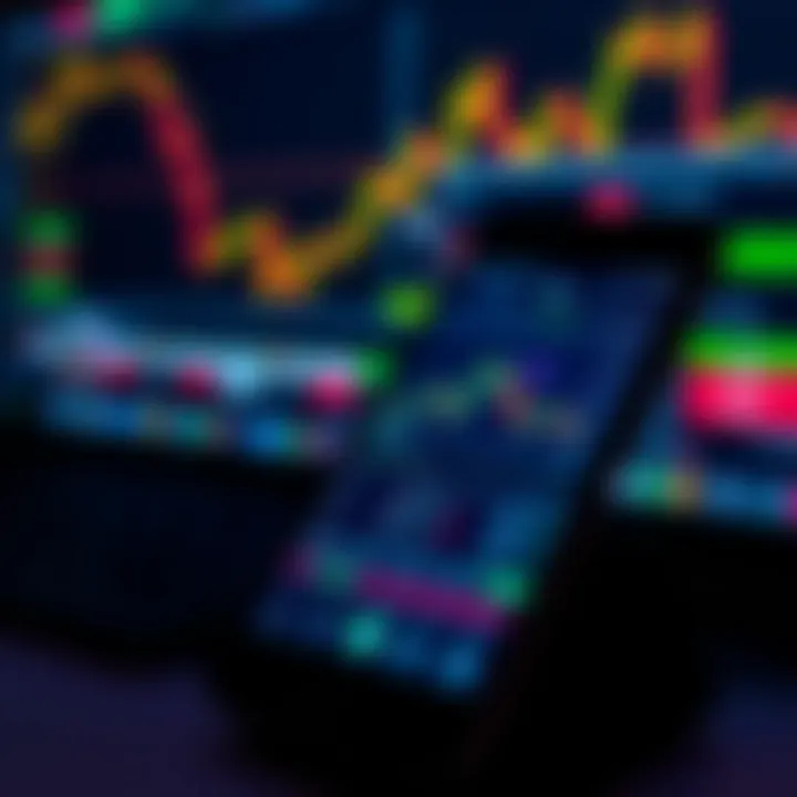 Secure online trading platform showing real-time forex market data on a smartphone