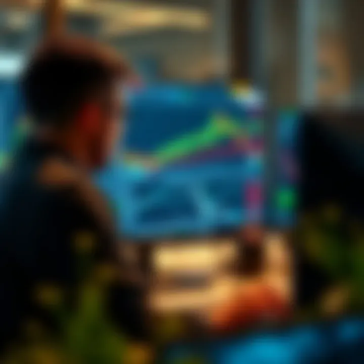 Illustration of a trader analyzing forex signals from multiple trusted sources on a computer screen