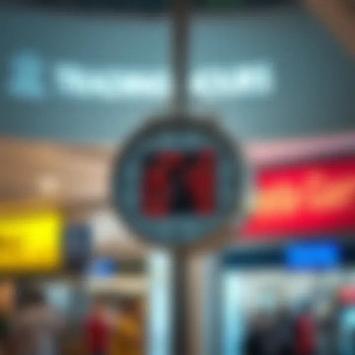 Clock showing typical trading hours displayed near a shopping mall entrance