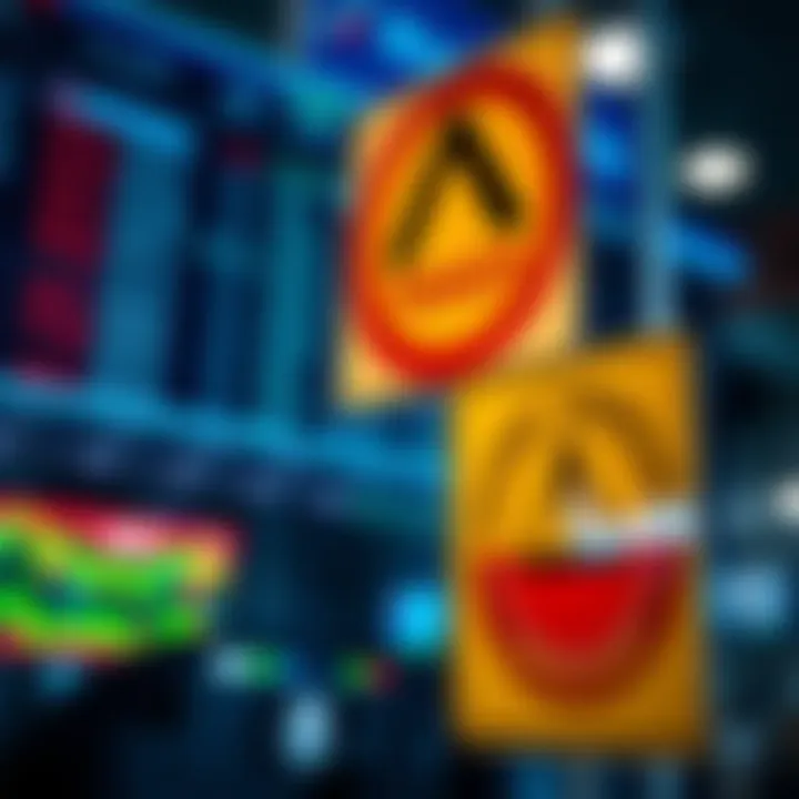 Binary Trading Risks and Regulation Awareness Illustration of binary trading risks with warning signs and regulatory approval badges