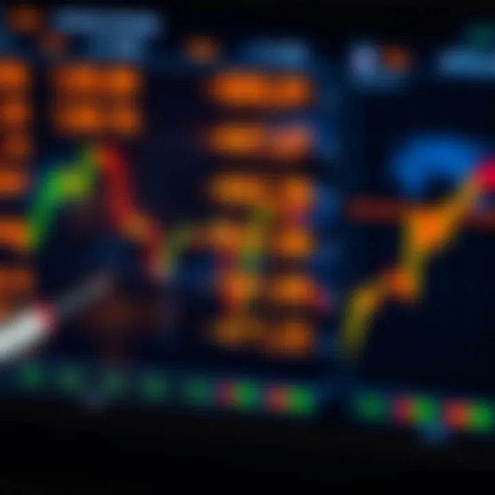 Illustration of currency exchange rates displayed on a digital trading platform highlighting binary options