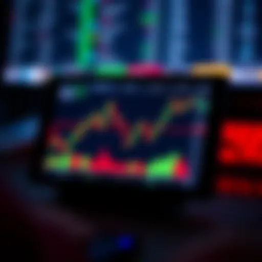 Binary Options Trading Signals Display on Digital Device Graph displaying binary options trading signals on a digital device screen