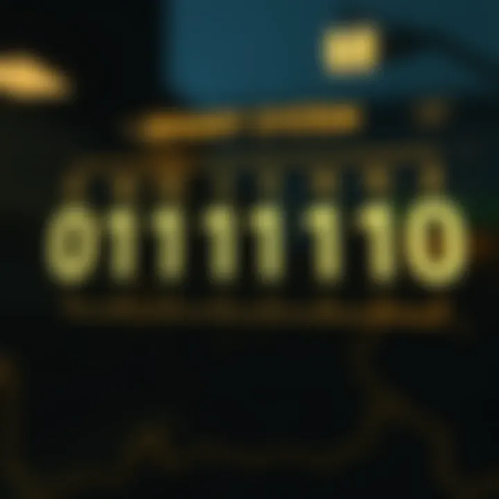 Binary Number System and Place Values Diagram illustrating the binary number system with place values representing powers of two
