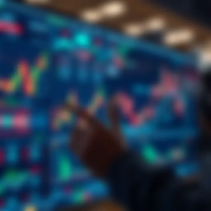 AI Algorithm Processing Financial Data for Trading Artificial intelligence algorithm analyzing financial data on a digital interface