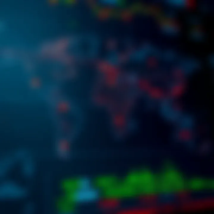 World map highlighting major forex trading centers with time zones marked