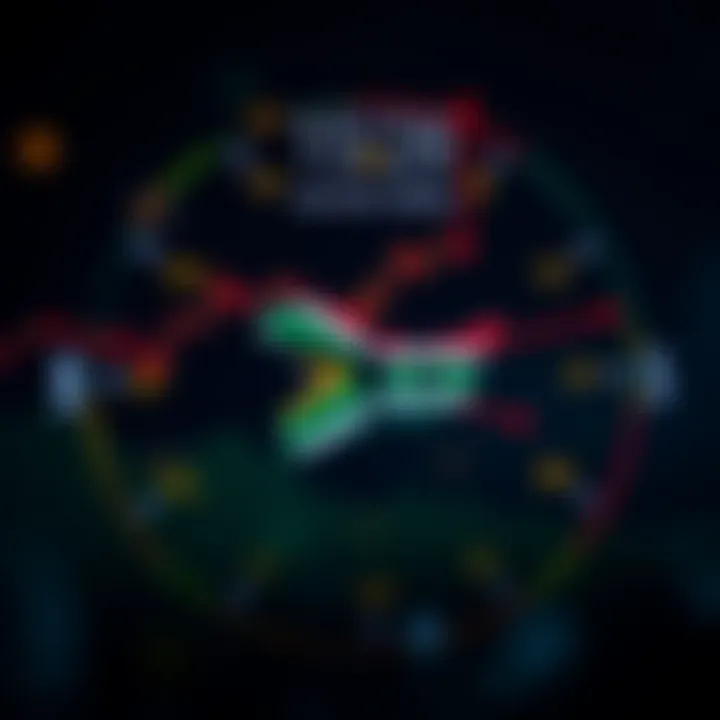 Clock showing South African time with forex trading session overlays to illustrate optimal trading periods