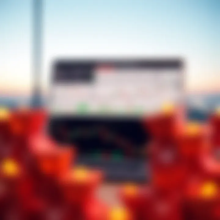 Illustration showing a structured forex trading curriculum with charts and lesson plans