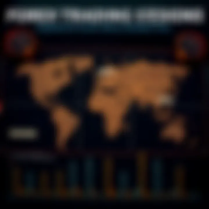 World map highlighting major forex trading sessions with clocks displaying South African Standard Time