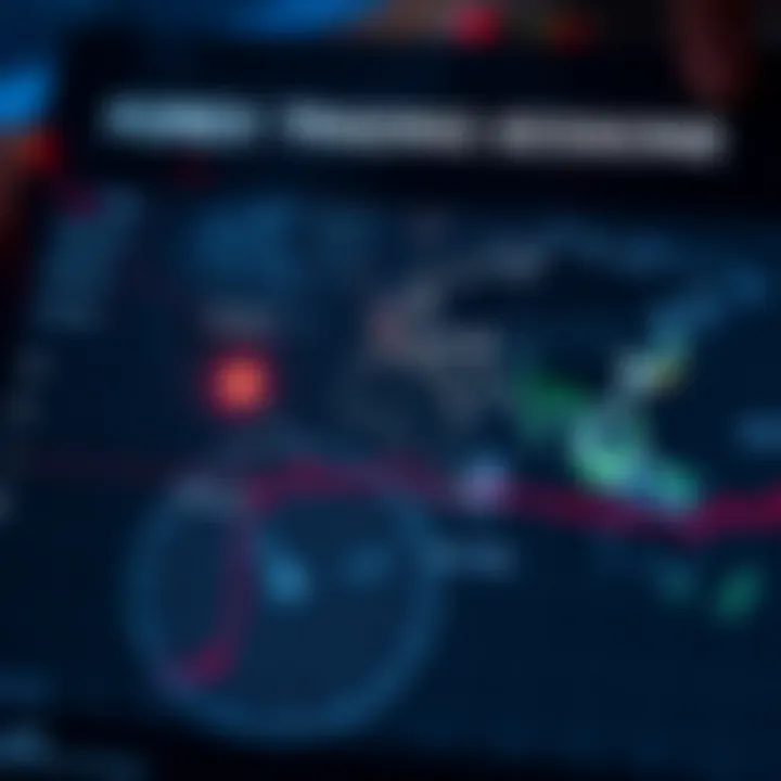 World map highlighting major forex trading sessions with their respective time zones