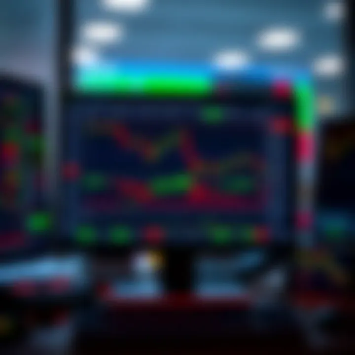 Digital interface displaying various types of forex trading signals on a computer screen