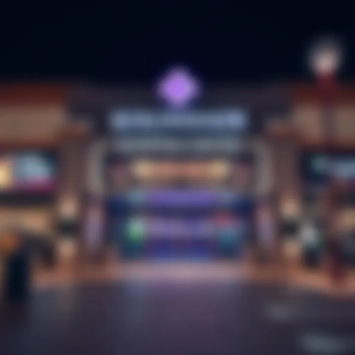 Exterior view of Kolonnade Shopping Centre showcasing gaming area entrance