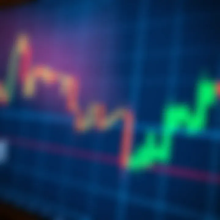Illustration of a hammer candlestick with a small body and long lower wick on a stock chart
