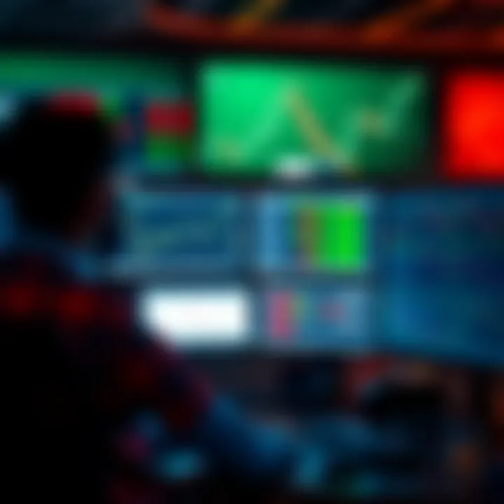 South African trader using multiple screens with forex tools and technical indicators for market decisions