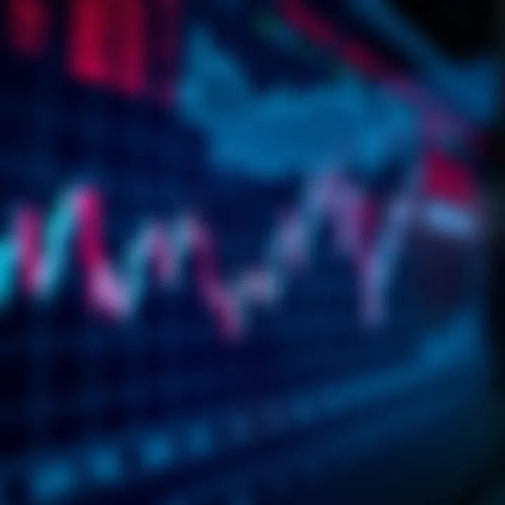 Graph showing trends of major forex currency pairs with fluctuating lines