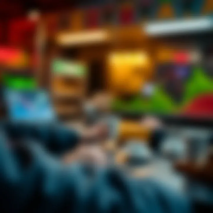 Conceptual illustration showing financial risk and uncertainty in trading