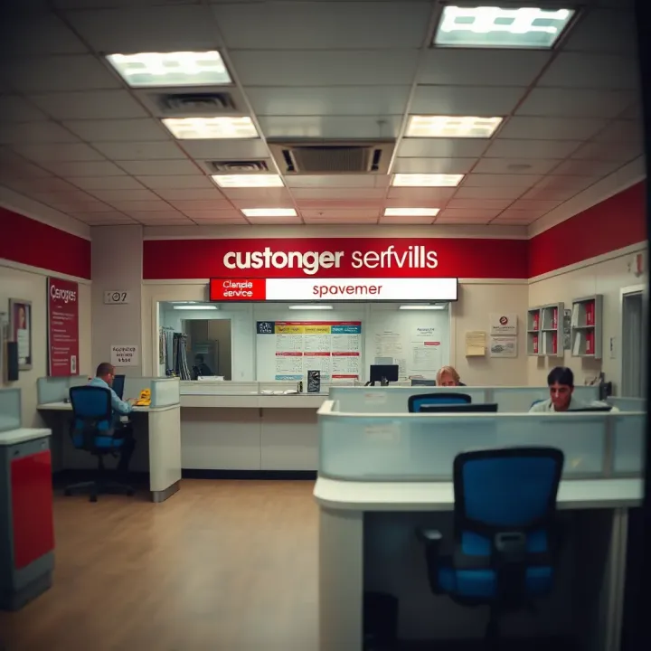 Customer service area inside Carletonville Traffic Department showing counters for licence renewals and vehicle registration