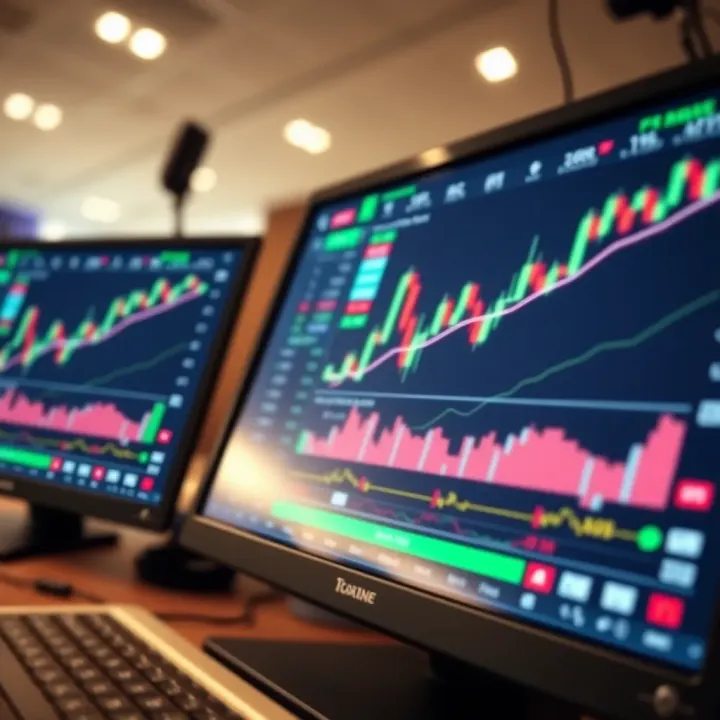 User interface displaying forex trading charts and market data on a digital platform