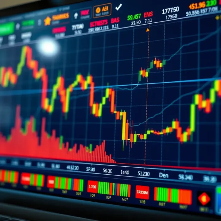 Chart displaying forex market trends and currency fluctuations relevant to South African traders