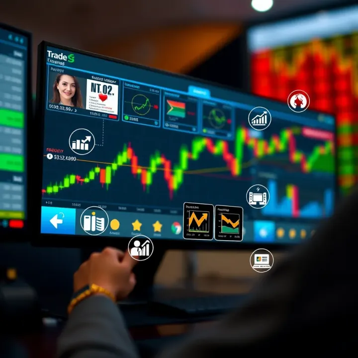 Illustration of risk management concepts with trading strategy elements and regulatory icons