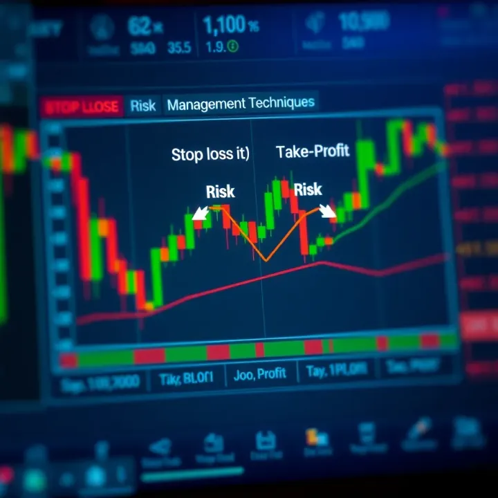Diagram illustrating risk management with stop-loss and take-profit levels