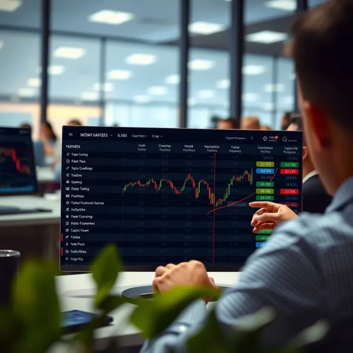 Comparison chart displaying features and benefits of popular free forex trading software