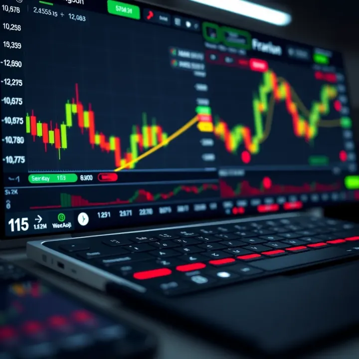 Dashboard of a forex trading platform showing currency pairs and market trends